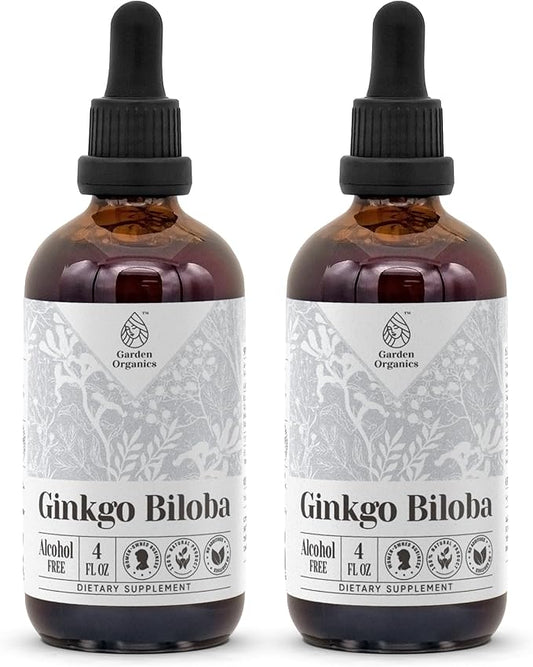 Ginkgo Biloba Alcohol-Free Natural Tincture Extract, 100% Ginkgo (2x4 fl