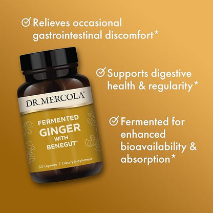 Dr. Mercola, Organic Fermented Ginger Dietary 60 Servings (60 Capsules),