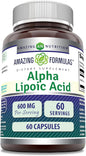 Amazing Formulas Alpha Lipoic Acid Supplement 600 Mg 60 Capsules