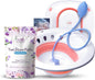 FIVONA Yoni Steam Kit 3-in1 Set - Herbal Therapy - Steaming Herbs Blue Moon Recipe 1.76oz for 2-4 Sessions - Expandable V Steam Seat - Hand Pump - Vaginal Cleansing - PH Balance - Fertility Increase