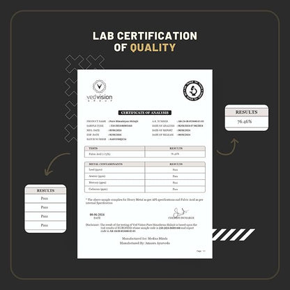 Pure Himalayan Shilajit Resin, 400mg A 75%+ Fulvic 85+ Trace 75 Servings