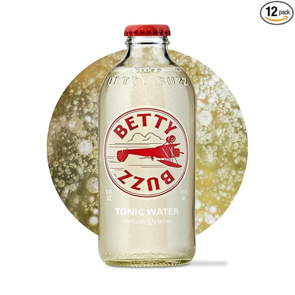 Betty Buzz Tonic Water, Premium Sparkling Soda by Blake Lively (12 pack) | Natural Flavors & Sweeteners, Only Clean Ingredients