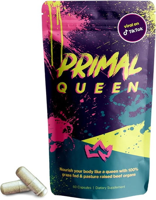 Female-Optimized Beef Organ Superfood Supplement (Beef Liver, Kidney, Heart, & 3 More) - 100% Grass Fed, Pasture Raised Cattle - Balance Hormones, Energy, & More for Women