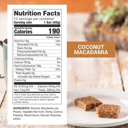 Prolon Fast Bars | Keto, Gluten Free, Dairy Free, Plant Based Protein, For Intermittent Fasting | Developed to Not Break a Fast | Variety Pack | Nuts & Honey, Chocolate Chip, Coconut Macadamia, 12 Ct