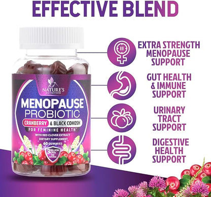 Menopause Probiotic for Women Gummy 3 Billion 60 Gummies