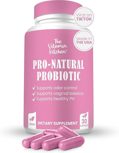 Vaginal Probiotics for Women- 5 Billion CFU Probiotic for pH Balance- Promote Healthy Vaginal Odor & Vaginal Flora- Non-GMO, Women's Vaginal Health Supplement (30 Servings)