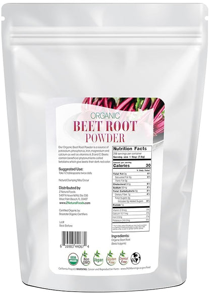Organic Beet Root Powder - Red Superfood Supplement for Drinks, Juice, Smoothies Recipes - All Natural, Vegan, Non GMO, Gluten Free, Kosher - Bulk 5 lb Size