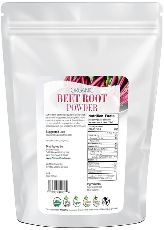 Organic Beet Root Powder - Red Superfood Supplement for Drinks, Juice, Smoothies Recipes - All Natural, Vegan, Non GMO, Gluten Free, Kosher - Bulk 5 lb Size