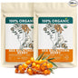 Organic Sea Buckthorn Berry Tea (PACK OF 2) - Seaberries Dried - Rich in Omega Fatty Acids, Antioxidants - Superfood Berries for Tea, Cooking & Baking