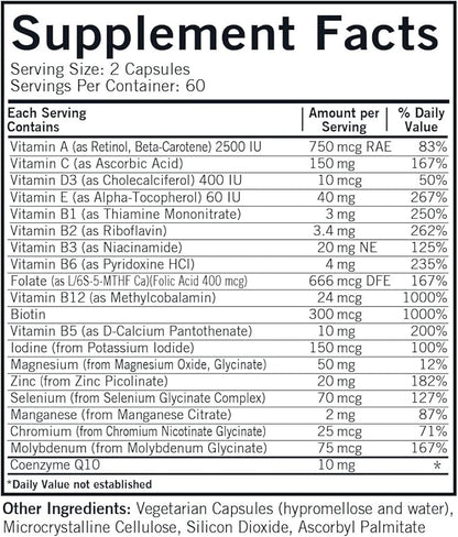 Kirkman - Children's Multivitamin & Mineral 120 Capsules 5-MTHF -
