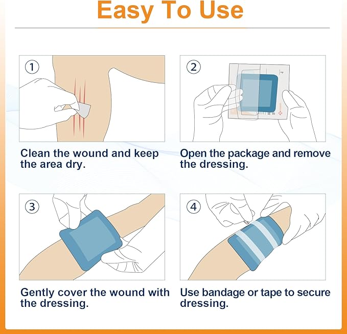Carbou 4"x 4" Super Absorbent Wound 20 Individual