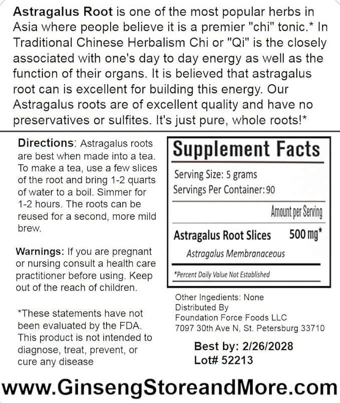 Astragalus Root X-Large Slices