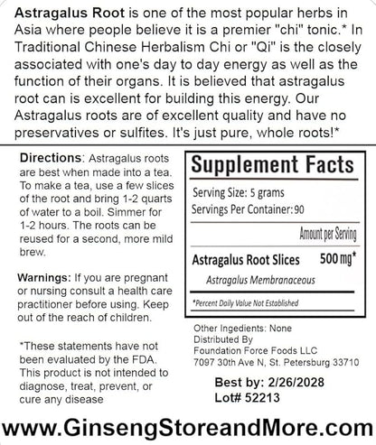 Astragalus Root X-Large Slices