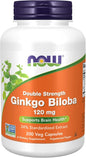 NOW Supplements, Ginkgo Biloba 120 mg, 200 Veg