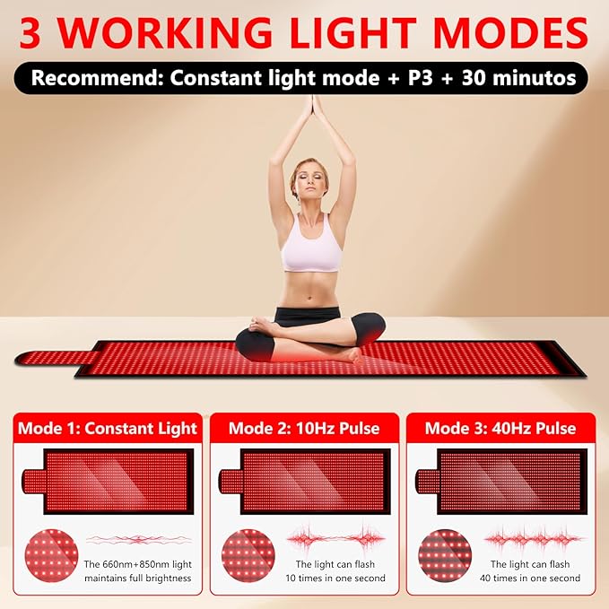 Red Light Therapy for Body, 2024 84.6" x 33.4" Extra 660nm 850nm, 850nm, 1400 1400 LEDs 3 Red