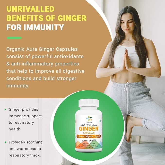 Organic Aura Ginger Capsules. Made