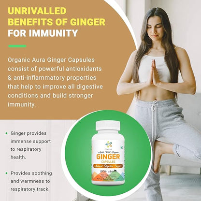 Organic Aura Ginger Capsules. Made