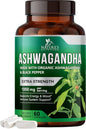 Nature's Nutrition Organic Ashwagandha Capsules Extra 1950mg - 60 Capsules