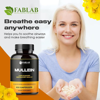 Mullein Leaf Capsules Supports Healthy Respiratory (100 Capsules)