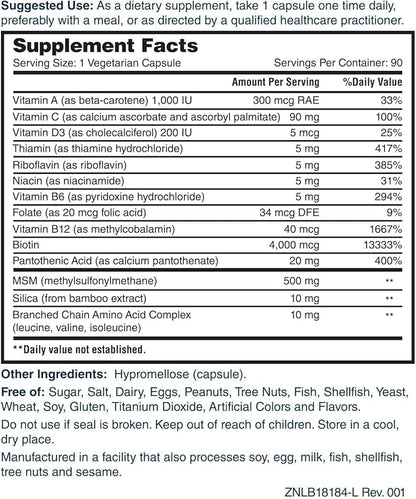 Nature's Lab Hair Skin and Nails 90 Ct (90 Day