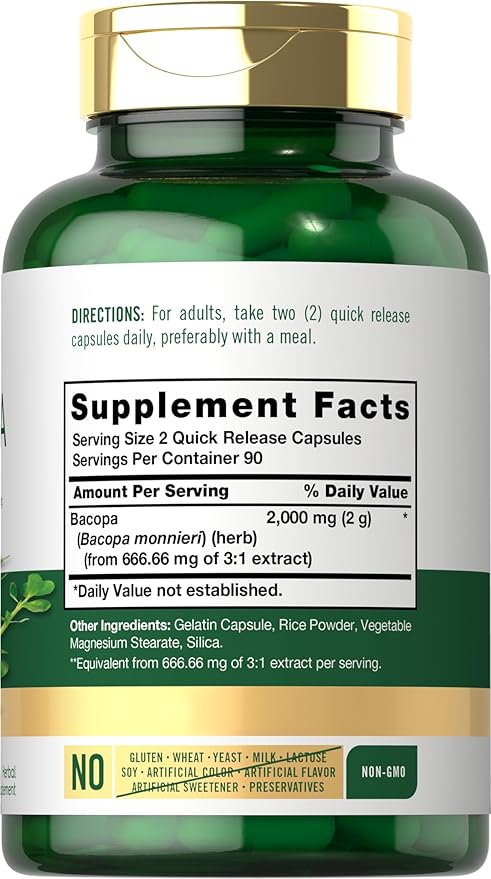 Carlyle Bacopa Monnieri Capsules 180 Capsules
