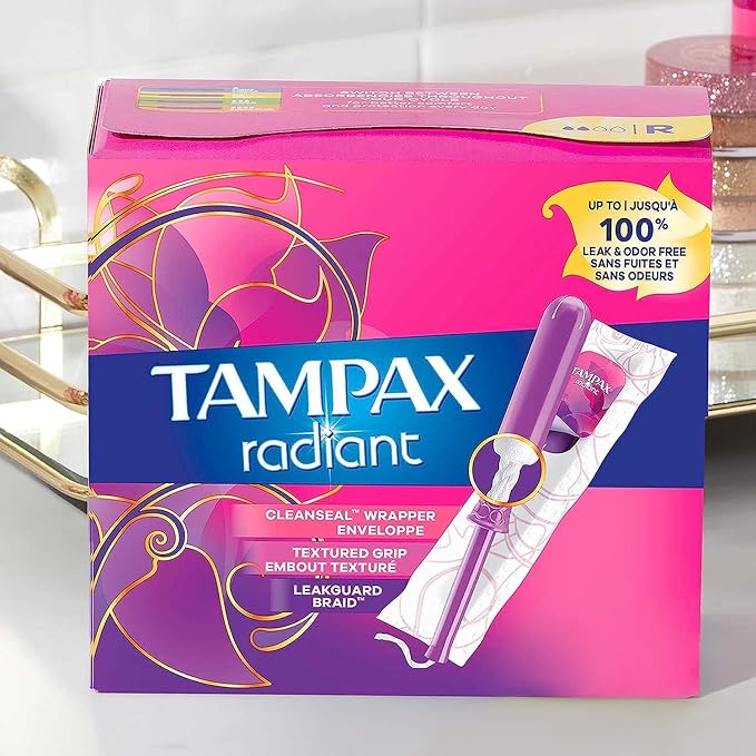 Tampax Radiant Tampons Multipack with Leakguard 28 Count 2)