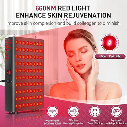Red Light Therapy, 80LEDs Red Light 660nm & 850nm Near