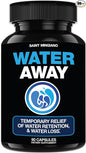 Water Away - Water Retention and Flushing, Aids in Water Relief & Water Loss for Swollen Ankles Feet, Legs or Bloating - Fast Acting Water Away Pills for Women and Men (90 Capsules)