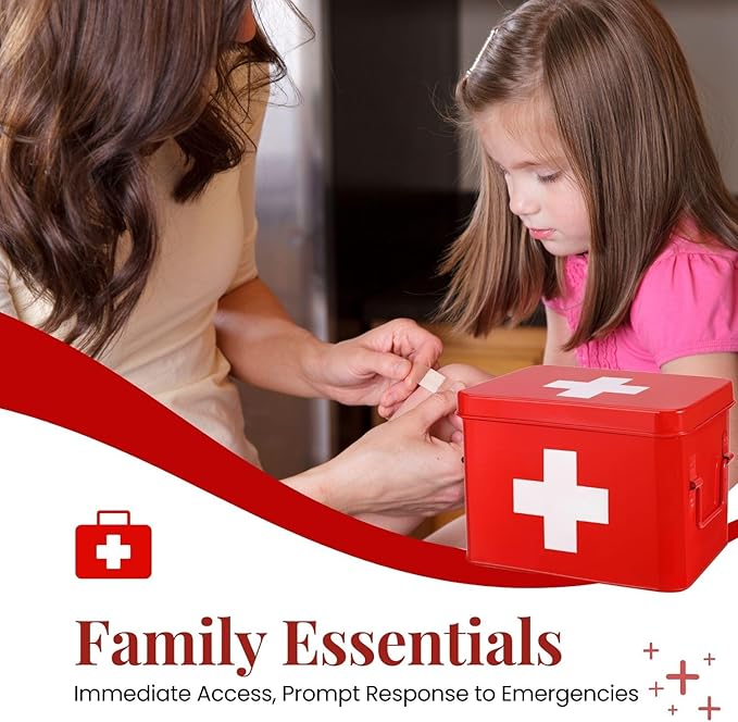 Flexzion First Aid Box Organizer, Empty 8.5 Inch