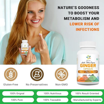 Organic Aura Ginger Capsules. Made