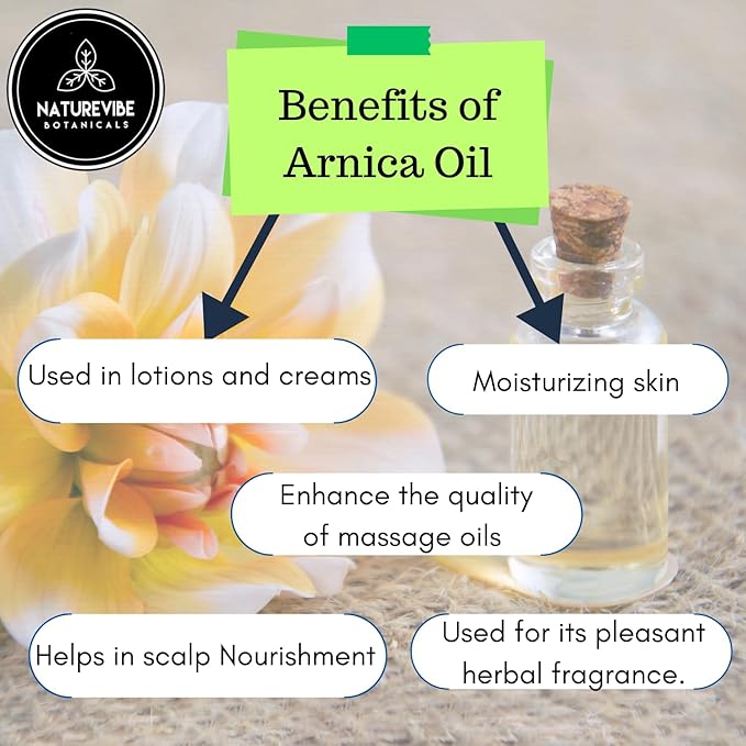 Naturevibe Botanicals Arnica Oil 32 Ounces 100% Pure