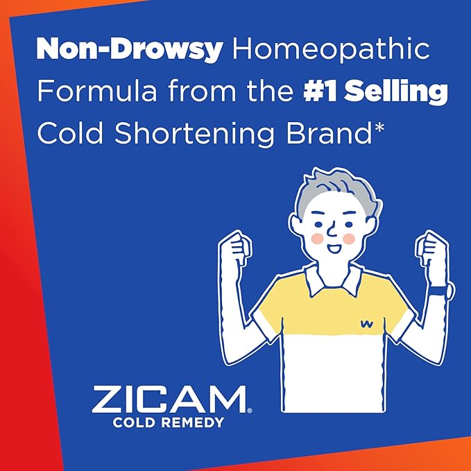 Zicam Cold Remedy Zinc Rapidmelts, Cherry Flavor, 18 Count (Pack of 1)