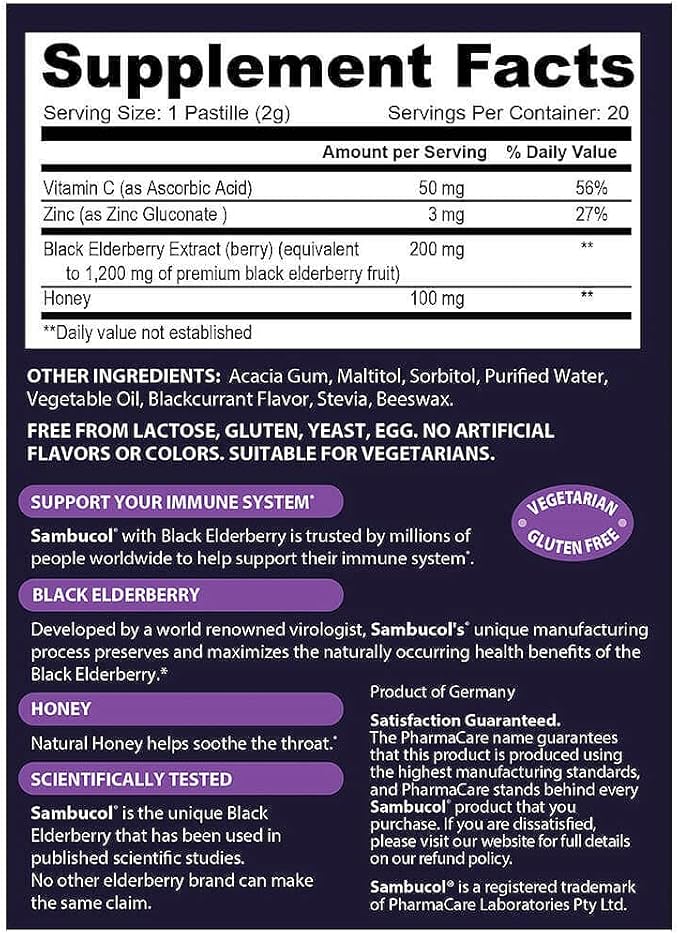 SAMBUCOL Pastilles 20Ct, 20 CT