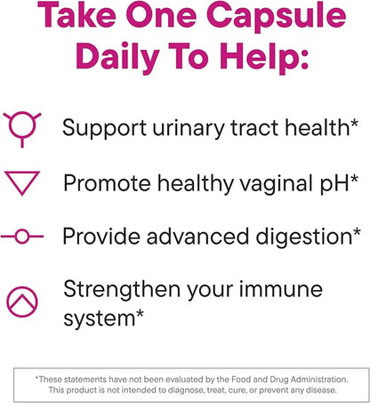 Daily Nouri Women’s Probiotic | Vaginal, Digestive, Immune Health & UTI Support | Whole Cranberry & Vegan Ahiflower Omega Oil | 30-Day Supply