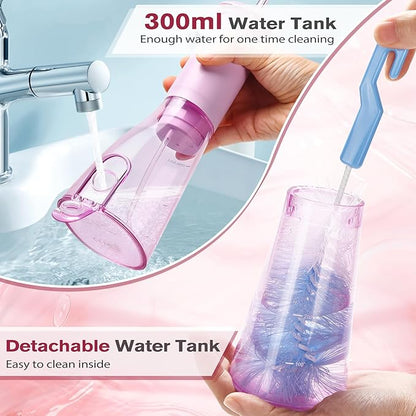 TOVENDOR Water Dental Flosser, Rechargeable Dental 3 Modes, 5 Tips 300ML Large IPX7 Waterproof