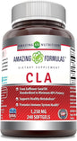 Amazing Formulas CLA | Conjugated Linoleic Acid Supplement | 1250 Mg | Softgels | Non-GMO | Gluten-Free | Made in USA (240 Count)