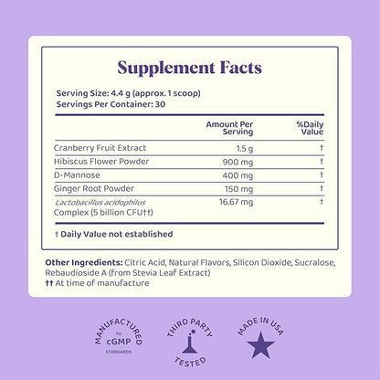 JoySpring Women's Vaginal Odor Eliminator & pH Balance | Probiotic with Cranberry, Hibiscus & Lactobacillus for Vaginal Odor Treatment | 30 Servings