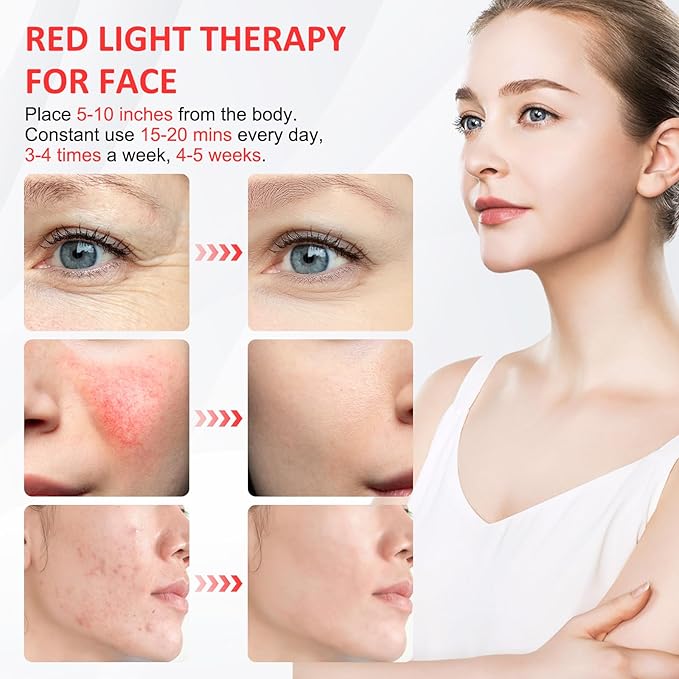 940nm Red Light Therapy for Face, 3-in-1 Chip 100LEDs Red