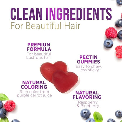 Hair Growth Supplement Gummy for Stronger, 5000 mcg 60 Gummies