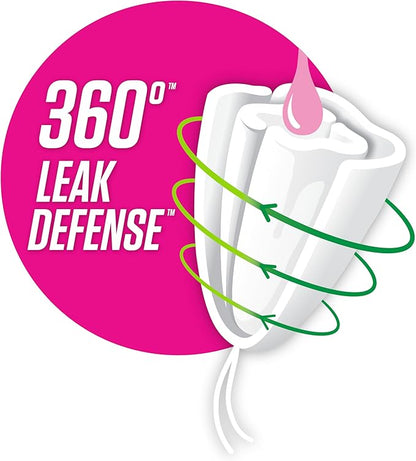 Playtex Sport Tampons, Regular Absorbency, Fragrance-Free 48ct (Packaging