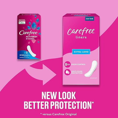 Carefree Panty Liners, Extra Long Liners, 100ct (Packaging 2)