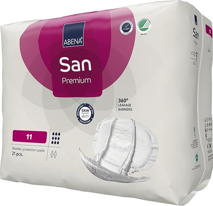 Abena San Premium Incontinence Pads, Heavy 8 to 11), Size 11, 21 21 Count