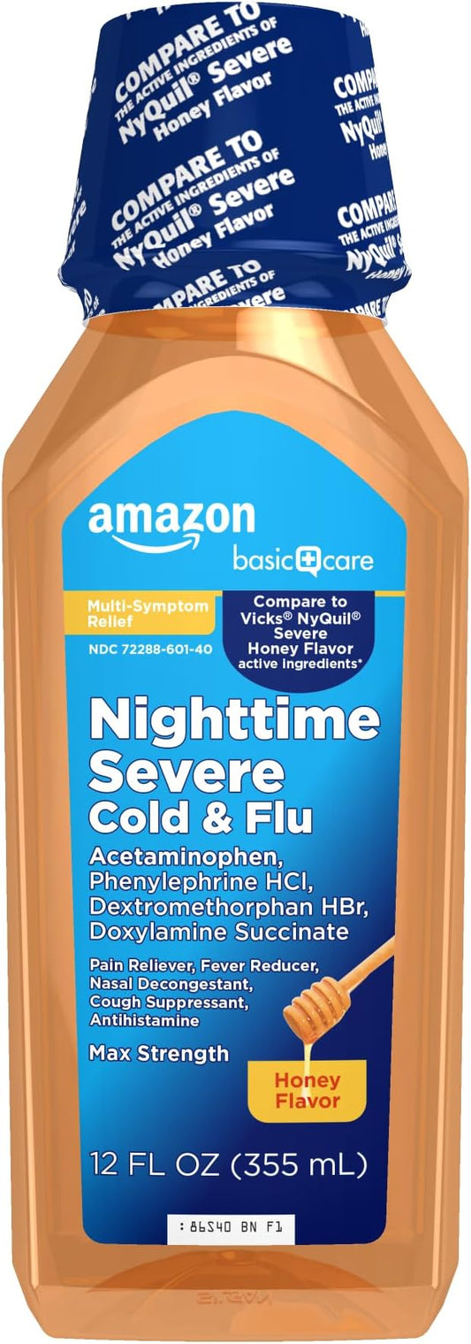 Amazon Basic Care Nighttime Honey Flavor 12 fl 1)