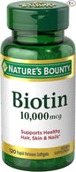 Nature's Bounty Biotin 10000 mcg Ultra 120 ea 2)