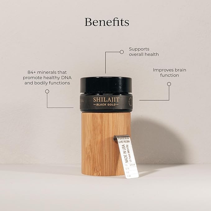 CYMBIOTIKA Pure Shilajit Resin with Elemental 84+ Trace 15g Jar