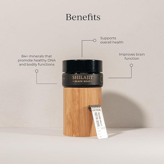 CYMBIOTIKA Pure Shilajit Resin with Elemental 84+ Trace 15g Jar
