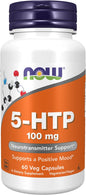 NOW Supplements, 5-HTP (5-hydroxytryptophan) 100 mg, 60 Veg
