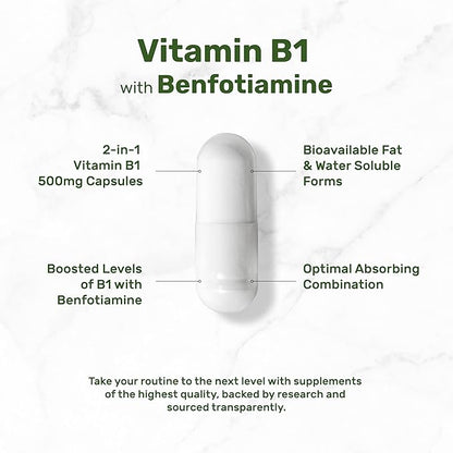 Vitamin B1 500mg with Benfotiamine, 240* B1