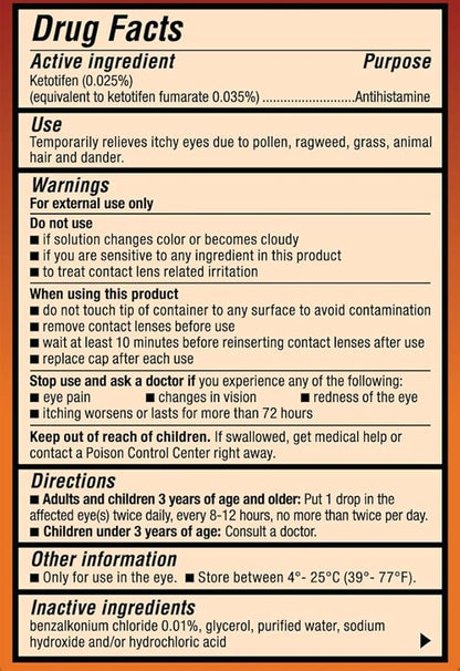 Zaditor Antihistamine Eye Drops, Twin Pack, 5-mL Each