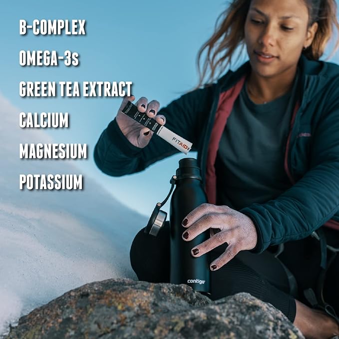 FITAID GO ZERO SUGAR Recovery Hydration Omega-3s, 100% 100% Clean, 5 calories, 14 pack